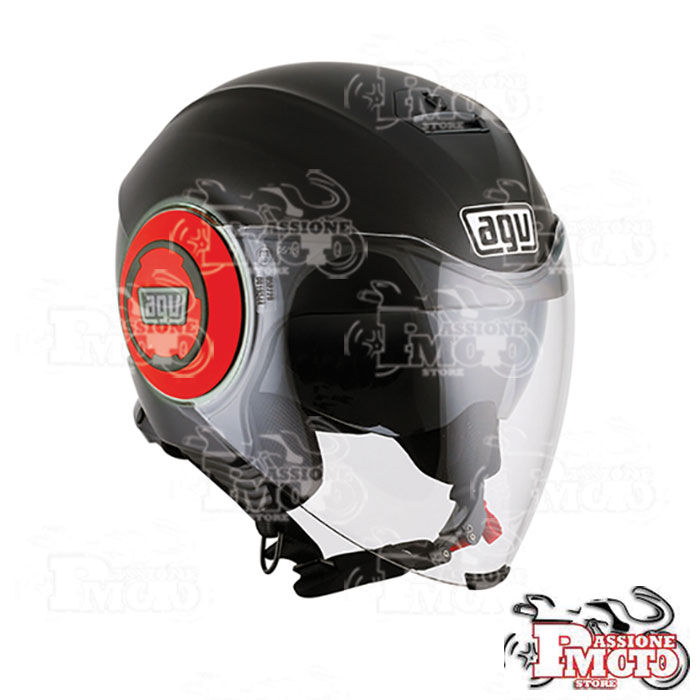 Casco AGV Fluid Mono Matt Black/Red