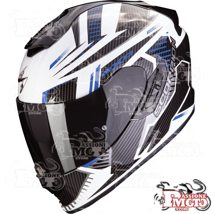 Casco Scorpion EXO-1400 Evo Air Shell Bianco-Blu