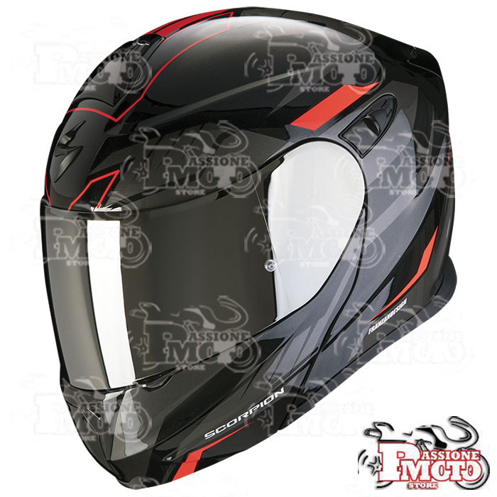 Casco Modulare Scorpion Exo 920 Shuttle Nero/Rosso