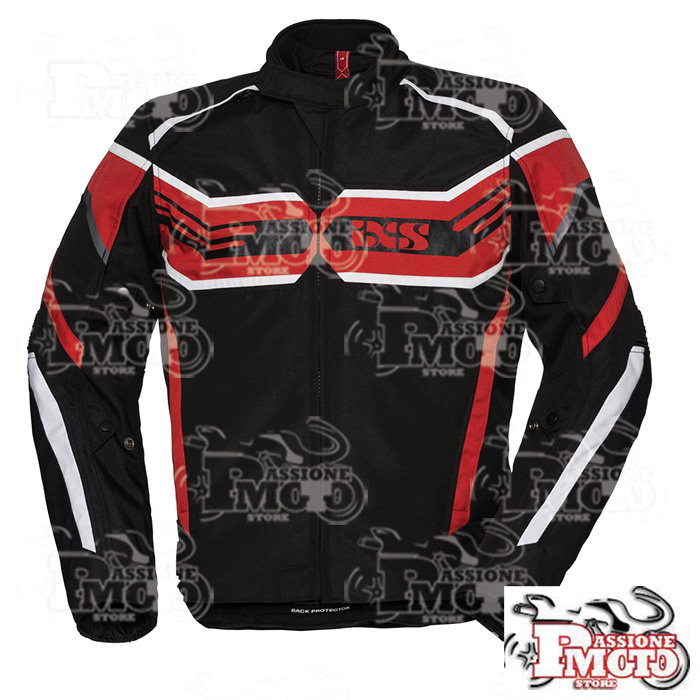 Giacca Ixs Uomo Sport RS-400 ST Nero/Rosso/Bianco