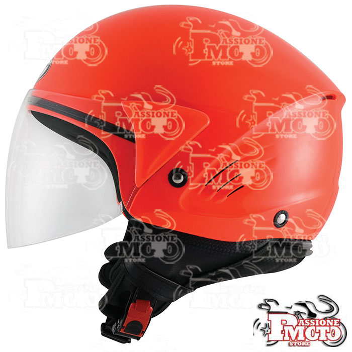 Casco Kyt Cougar Plain Red Fluo