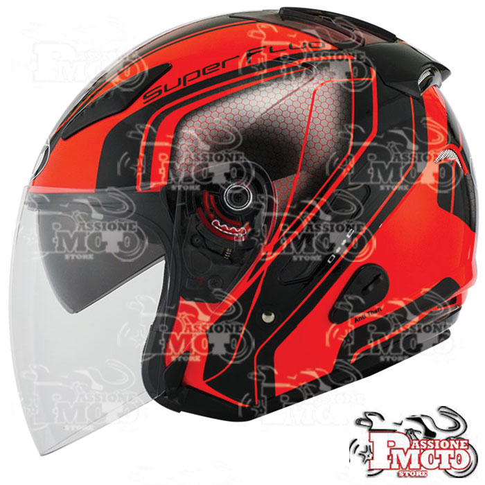 Casco Kyt Hellcat Superfluo Red